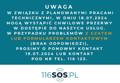 116sos.pl – planowane prace techniczne [18.07.2024]