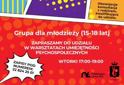 Grupa dla młodzieży (15-18 lat) – nabór trwa!